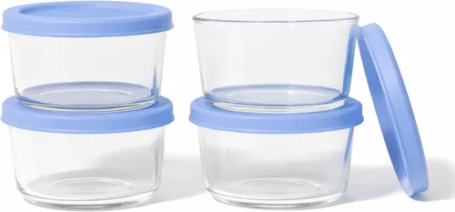 Miniatura 31 de Juego de 8 recipientes de vidrio para almacenamiento de alimentos (4 recipientes + 4 tapas sin BPA), 6.5 tazas, a prueba de fugas, aptos