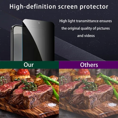 Miniatura 6 de Paquete de 3 protectores de pantalla de privacidad para Samsung Galaxy S24, película de vidrio templado transparente HD, antiespía, antiarañazos