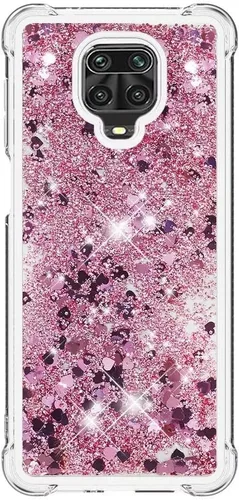 Miniatura 8 de Glitter Sparkle Moving Quicksand Flowing Cover para Xiaomi Redmi Note 10S Bling Liquid Clear Star Heart Silicona Bumper Funda transparente de goma a