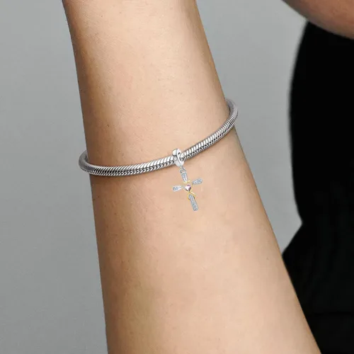 Miniatura 3 de Abalorio colgante religioso con dije de cruz con Dios, todas las cosas son posibles, se adapta a pulseras Pandora