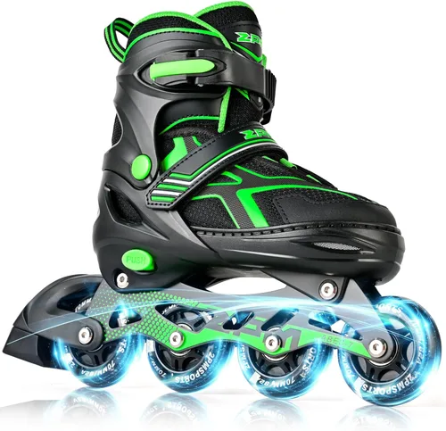 2PM SPORTS - Patines en línea ajustables Torinx verde para niños, patines divertidos para principiantes para niños, jóvenes, niñas, hombres y