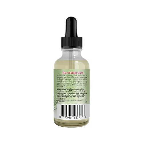 Miniatura 3 de Mielle Organics - Aceite ligero para el cabello de romero y menta, tratamiento para puntas abiertas y cuero cabelludo seco - Infundido con biotina