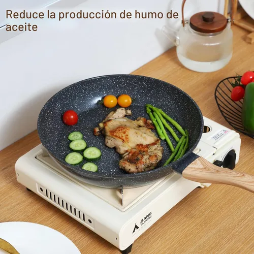 Miniatura 5 de Juego de utensilios de cocina de cerámica 15PCS ollas y sartenes antiadherentes (negro15)