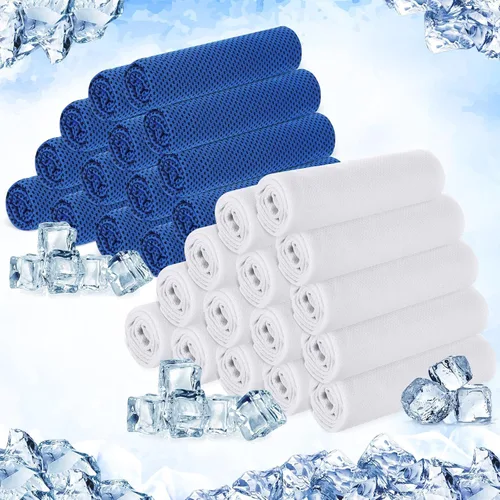 Miniatura 15 de Hosuly Paquete de 30 Toallas Refrescantes, 40"x12" Hielo Transpirables Suaves Frías Paño de Sudor Microfibra Paños de Entrenamiento para Gimnasio