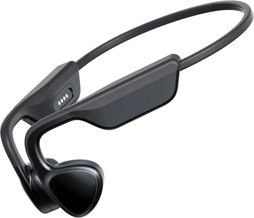 Auriculares de conducción ósea, auriculares abiertos Bluetooth 5.3 con micrófono, auriculares de conducción ósea 12 horas de reproducción, IPX7 a