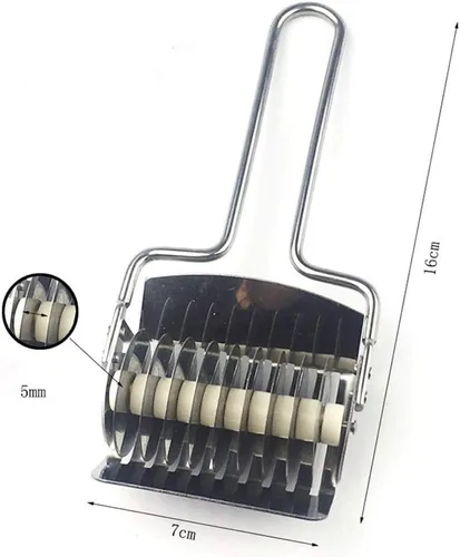 Miniatura 2 de Cortador de fideos de pasta de acero inoxidable para hacer espaguetis para hacer fideos, rodillo, cortador de masa, picadora, herramienta de cocina