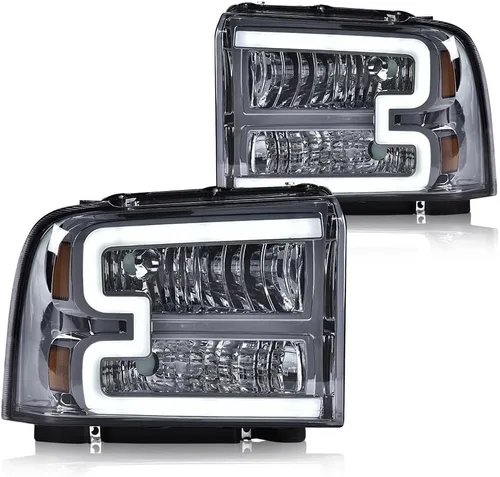 Miniatura 11 de G-PLUS - Conjunto de faros delanteros, Compatible con Ford F250 F350 Super Duty 2005-2007, Faros delanteros de parachoques, lente esmerilada
