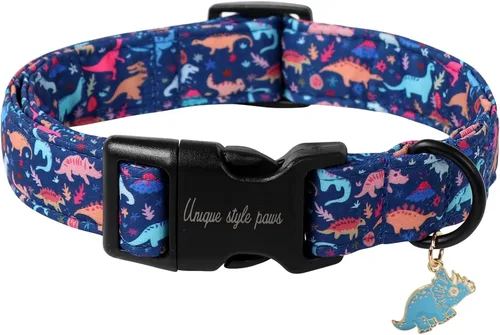 Miniatura 15 de Unique style paws - Collar para perro con hebilla de metal, regalo para perros pequeños, medianos y grandes, a cuadros marrones