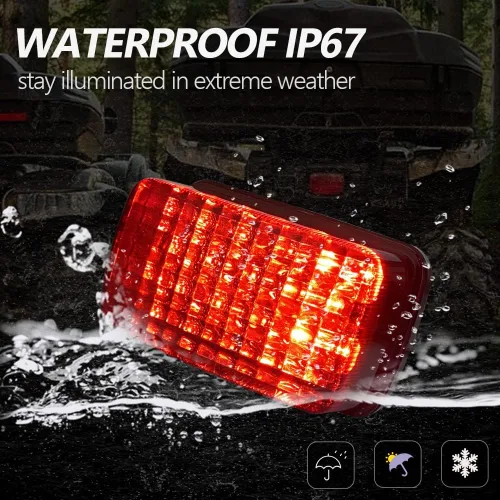Miniatura 5 de Luz trasera de freno para cuatrimoto, luces de freno LED compatibles con Yamaha Grizzly Big Bear Bruin Kodiak Wolverine Rhino Viking 5KM-8472C-10-00