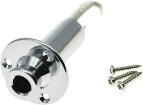 Miniatura 8 de KAISH 0.250 in Guitarra eléctrica acústica Bajo Mono Endpin Salida Jack Correa Botón Jack Socket Negro
