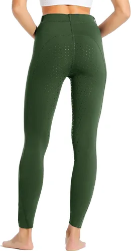 Miniatura 2 de Willit Pantalones de equitación para mujer con asiento completo, pantalones de silicona con bolsillo con cremallera