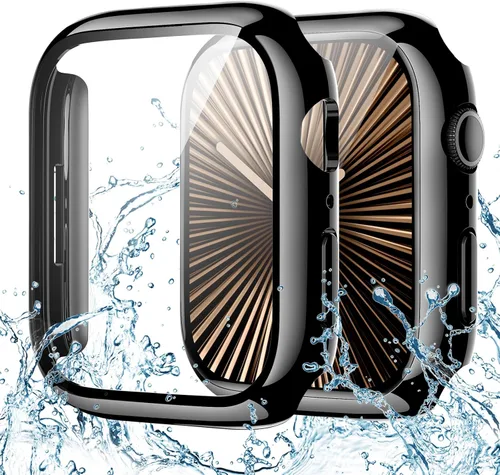Miniatura 15 de Goton - Funda impermeable para Apple Watch 38 mm Series 3 2 1, protector de pantalla de vidrio templado, protección completa de policarbonato duro