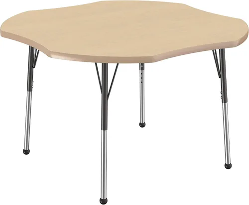 Miniatura 66 de FDP Clover Mesa de Actividades Escolar y de Oficina (48 x 48 pulgadas), patas estándar con deslizadores giratorios para entornos de asientos