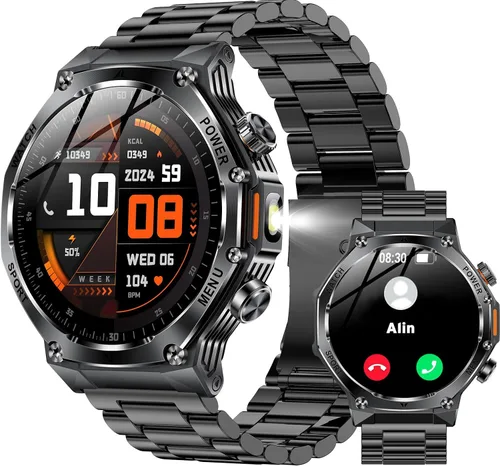 Miniatura 11 de Fitness Smart Watch for Men Women, Bluetooth Calling & 1.8" AMOLED, SpO2/Heart Rate/Sleep Tracker, 100+ Workout Modes, IP67 Waterproof, 7+Day Black
