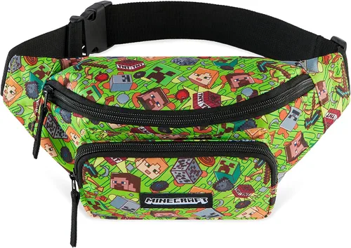 Minecraft Riñonera para niños, riñonera para niños y niñas, bolsa de viaje para niños, bolsa de viaje para niños, mercancía de juegos, accesorios de