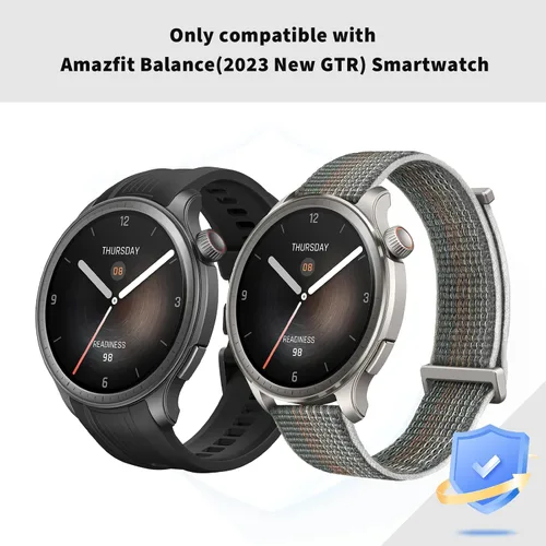 Miniatura 2 de Rc-Z Paquete de 2 fundas protectoras de pantalla para reloj inteligente Amazfit Balance, parachoques duro de policarbonato integrado, película