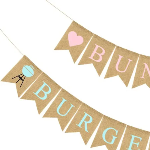 Miniatura 2 de Baby-Q BBQ - Decoración para fiesta de baby shower, panecillo en el horno, cartel de revelación de género de hamburguesas en la parrilla, letrero