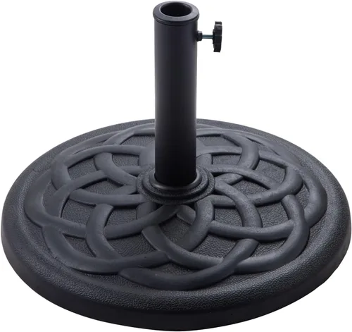 Miniatura 9 de C-Hopetree Base redonda resistente de 26 libras para sombrilla de mesa de mercado de patio al aire libre, color negro