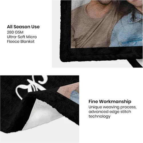 Miniatura 2 de Mantas personalizadas con collage de fotos y texto, hechas en Estados Unidos, mantas personalizadas con imágenes personalizadas para cumpleaños