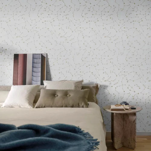 Miniatura 4 de Novogratz x Tempaper Frost Constellations Papel Tapiz Removible Despegar y Pegar, 20.5 pulgadas X 16.5 pies, Hecho en los Estados Unidos