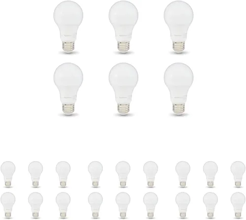 Miniatura 18 de Amazon Basics Bombillas LED A19, equivalente a 100 vatios, eficiencia energética, 15 W, base estándar E26, blanco suave 2700 K, regulable, vida útil