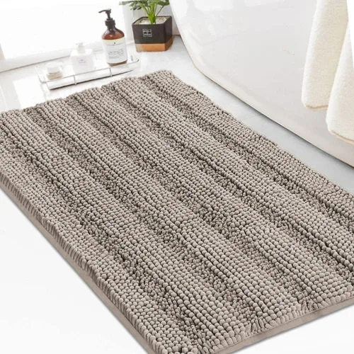 Miniatura 65 de Turquoize Alfombras de Baño de Chenilla Peludas Alfombra de Baño Antideslizante Gruesas Alfombras Peludas para Baño Chenilla Juego de Alfombra