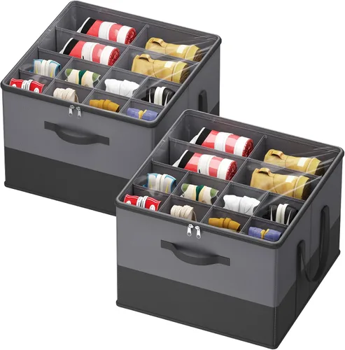 Miniatura 13 de Lifewit Organizador de almacenamiento de zapatos para armario para 12-16 pares, contenedor de almacenamiento grande de tela con cubierta