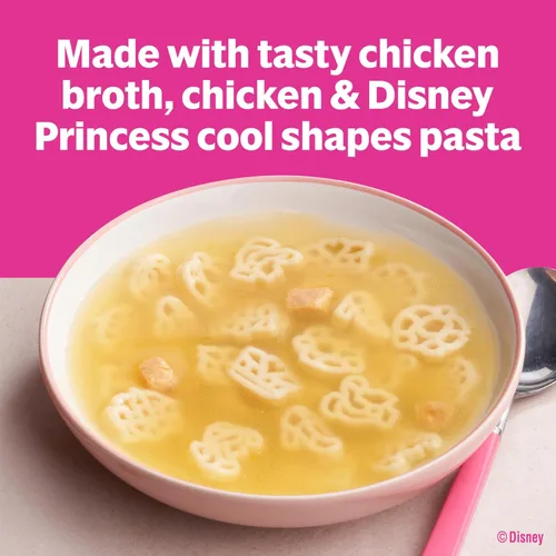 Miniatura 4 de Campbell's Kids Soup, Disney Princess, pasta en forma de princesa en sopa de pollo, lata de 10.5 onzas