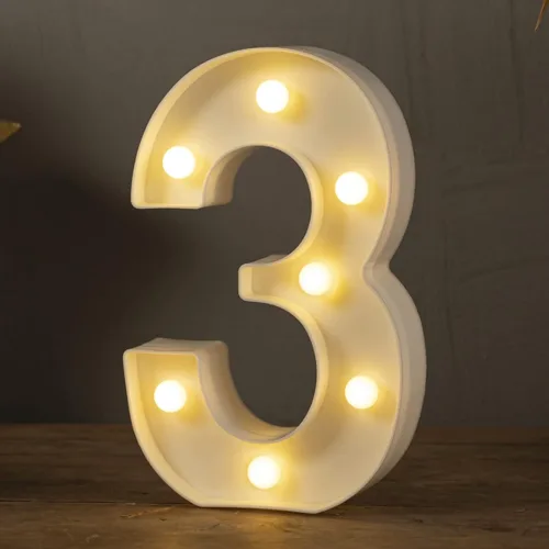 Miniatura 27 de HXWEIYE Letras iluminadas con luces LED, letreros luminosos de marquesina, 26 letras del alfabeto y 10 números para fiestas de cumpleaños, bares