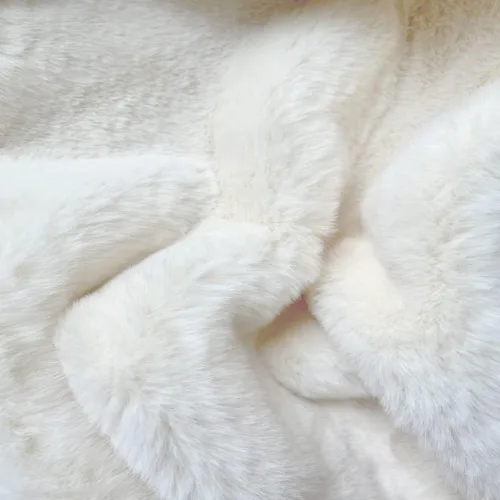 Miniatura 7 de ORINOVA - Alfombra de pasillo de pelo de conejo sintético de textura esponjosa y lavable a máquina, de color blanco, para dormitorio, alfombra