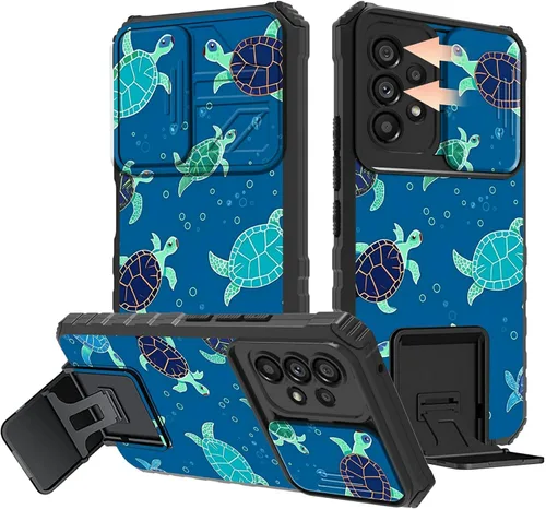 Miniatura 19 de Rossy Funda para Samsung Galaxy S22 Ultra para Samsung S22 Ultra con cubierta deslizante para cámara con función atril, funda híbrida de doble capa