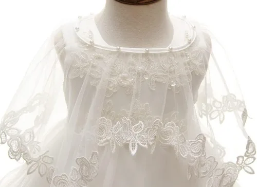 Miniatura 5 de Juego de 3 piezas de vestido de bautizo, vestido formal para niña, Marfil