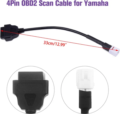 Miniatura 6 de Escáner de conector de cable OBD2 para Yamaha FJR FZ09 FZ10 MT07 MT09 MT10 R1 R6 TMAX 530 XSR 700 900 XT1200ZE, cable de diagnóstico completo de 4