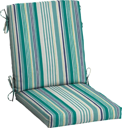 Miniatura 15 de ARDEN - Cojín para silla de comedor exterior de 20 x 20 pulgadas, resistente al agua y a la decoloración, textura verde azul pavo real