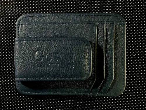 Miniatura 22 de Goson Cartera de cuero con clip para dinero para hombre, billetera de bolsillo frontal, tarjetero de crédito, cartera minimalista delgada
