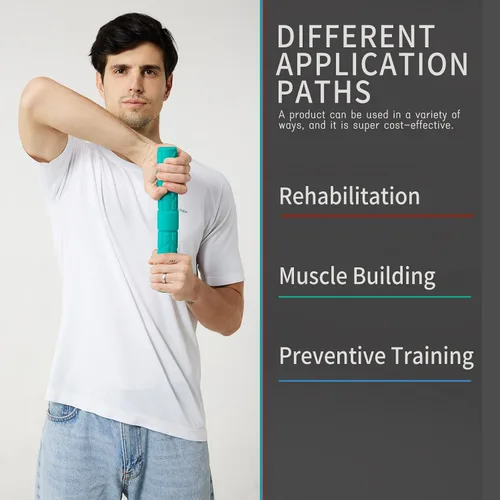 Miniatura 7 de Barra de terapia flexible para terapia física, barra de resistencia alivia el dolor de tendinitis, barra de terapia de mano para codo de tenis, codo