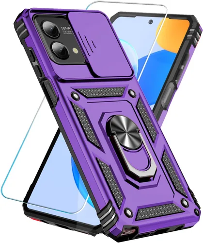 Miniatura 12 de SunStory Funda para teléfono Motorola Moto G Stylus 5G 2023 con protector de pantalla HD y cubierta deslizante para la cámara y patas de apoyo, Negro