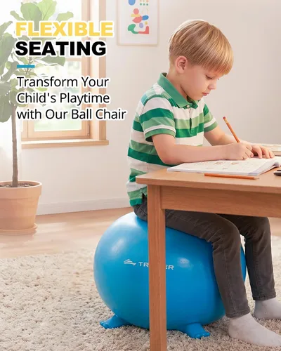 Miniatura 2 de Trideer Asiento flexible para aula primaria, sillas de pelota de yoga para niños, silla tambaleante de suministros escolares para niños sensoriales