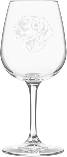 Miniatura 116 de Copa de vino de 12.75 onzas con diseño de perro grabado