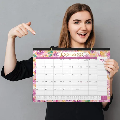 Miniatura 8 de Calendario de escritorio 2026 - Ene. 2026 - Dic. 2026, calendario de escritorio mensual grande de 12 meses 2026, 17 x 12 pulgadas, tapete