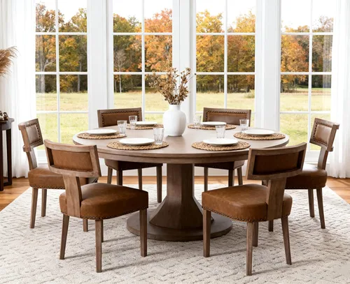 Miniatura 49 de RIVOVA Juego de 4 sillas de comedor modernas de mediados de siglo, tapizadas de piel sintética, sillas Parson modernas sin brazos de cocina, sillas