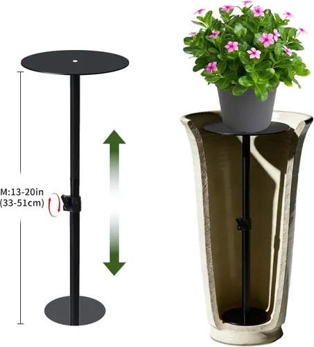 Miniatura 3 de Elevador de plantas ajustable para macetas interiores, soporte ajustable para plantas, relleno de macetas para plantas artificiales