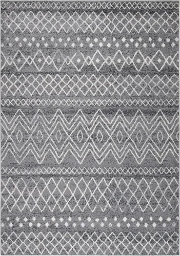Miniatura 59 de SAFAVIEH Madison Collection - Alfombra decorativa de 2 x 3 pies, color marfil y carbón, diseño marroquí bohemio envejecido, no desprende pelusa