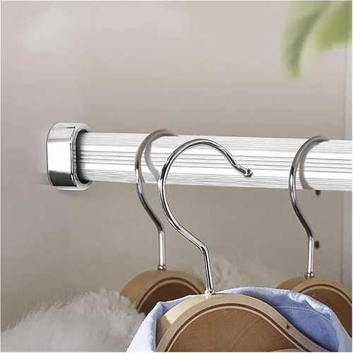 Miniatura 8 de Varilla colgante de pared para armario, barra de armario impermeable personalizada, barra de armario de aleación de aluminio con base de brida