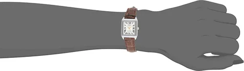 Miniatura 4 de Casio LTP-V007L-9B Reloj de vestir con esfera dorada romana con correa de cuero rectangular para mujer, Oro, Movimiento de cuarzo