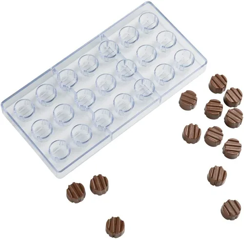 Miniatura 34 de Restaurantware Pastry Tek - Moldes de postre de 10.8 x 5.3 pulgadas, 10 moldes de cilindro rígido para chocolate, 24 cavidades, aptos