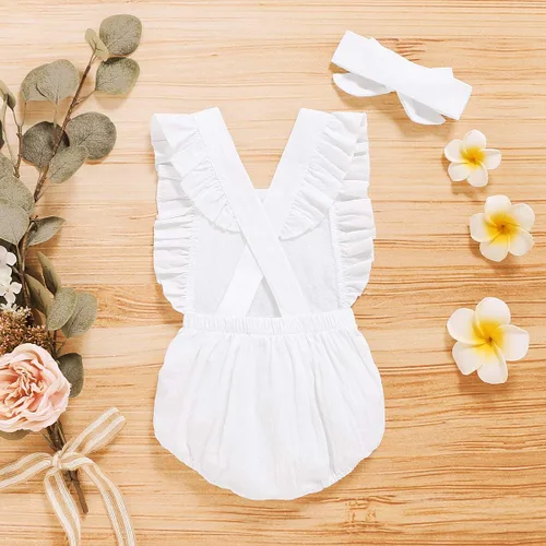 Miniatura 76 de Shalofer Traje de primer cumpleaños para bebé niña con diadema