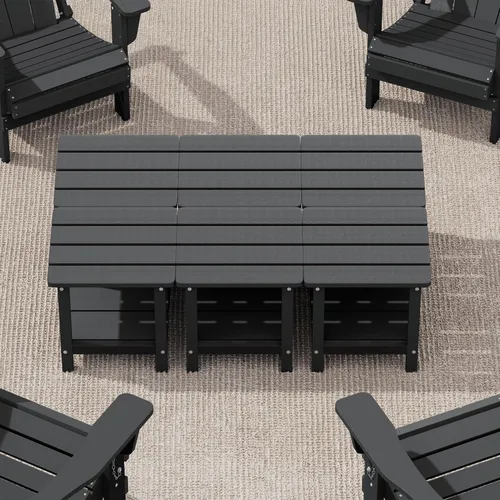 Miniatura 32 de SERWALL Mesa Adirondack de exterior - Mesa auxiliar gris
