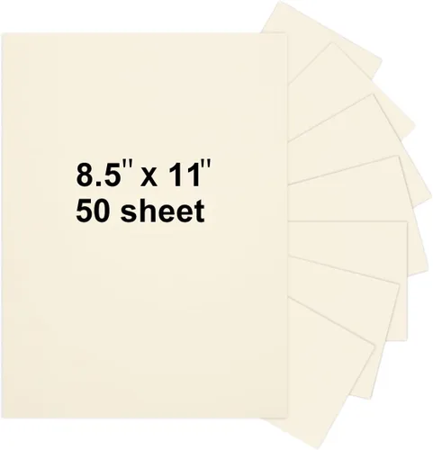 Miniatura 15 de 40 Sheets 8.5" x 11" Black Cardstock, Heavyweight Cardstock Sheets Blank Invitation Paper Greeting Cards Printable, 74lb Cover 200 GSM