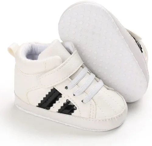 Miniatura 3 de Sekantrol - Zapatos para bebés recién nacidos, niños y niñas, suela de goma suave, primeros pasos, tenis de cuna, antideslizantes, deportivos